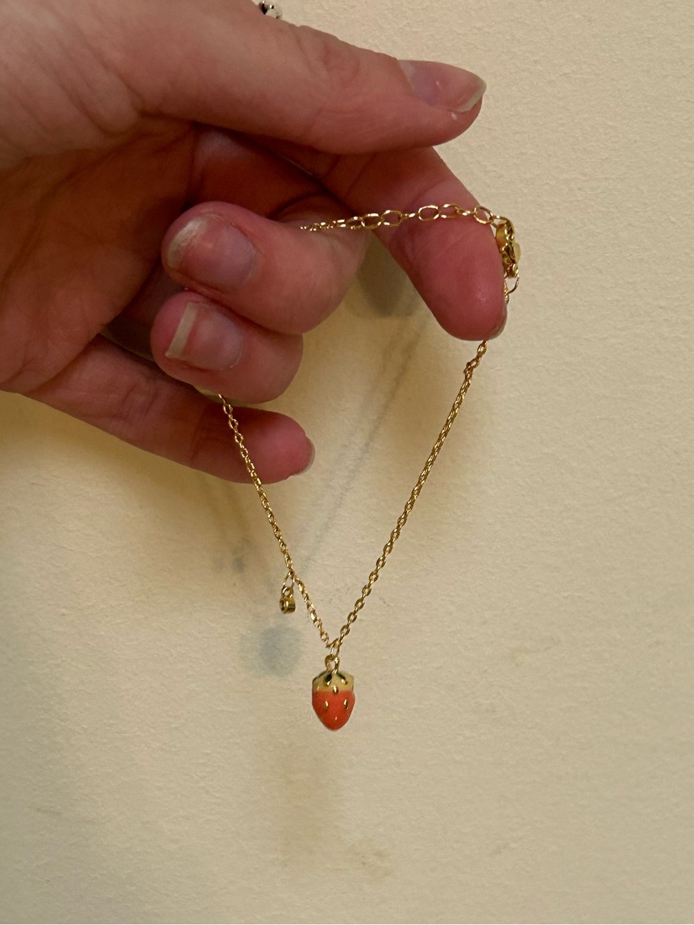 Gold-Tone Strawberry Charm Bracelet - Women's Jewelry